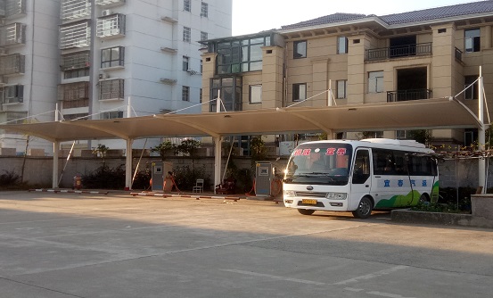 膜結構充電樁車棚
